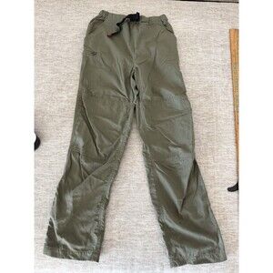 The North Face Women Cargo Pants Size M Olive Military Green Belted Regular Fit
